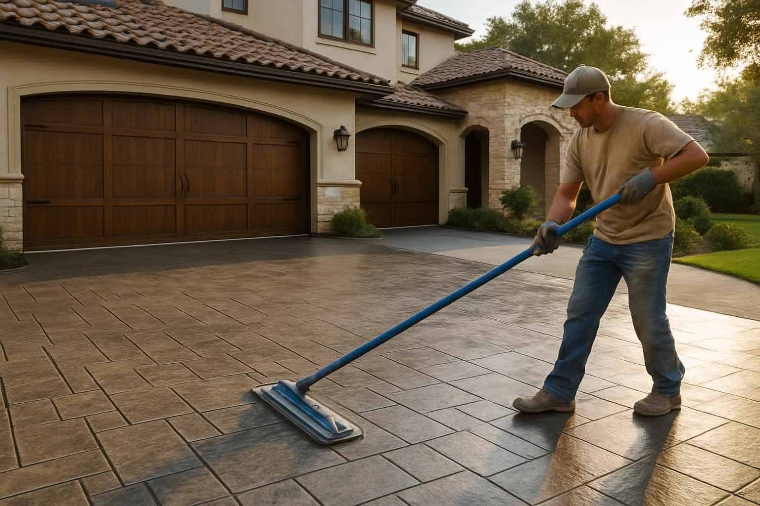 Concrete Driveway Contractor In Ingram TX Stamped Concrete Driveway Contractor in Ingram TX