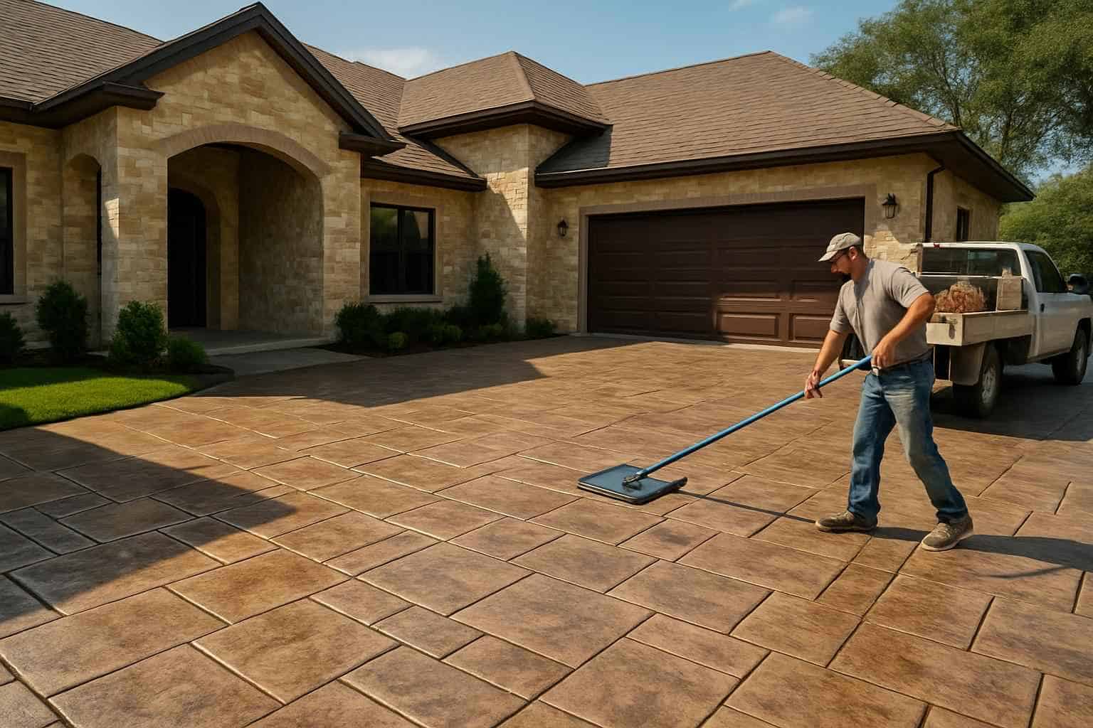 Stamped Concrete Driveway Contractor in Johnson City TX