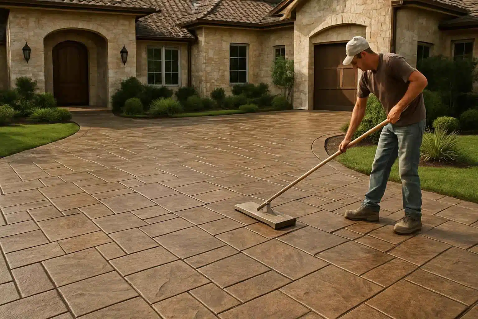Concrete Driveway Contractor In Sisterdale TX Stamped Concrete Driveway Contractor in Sisterdale TX