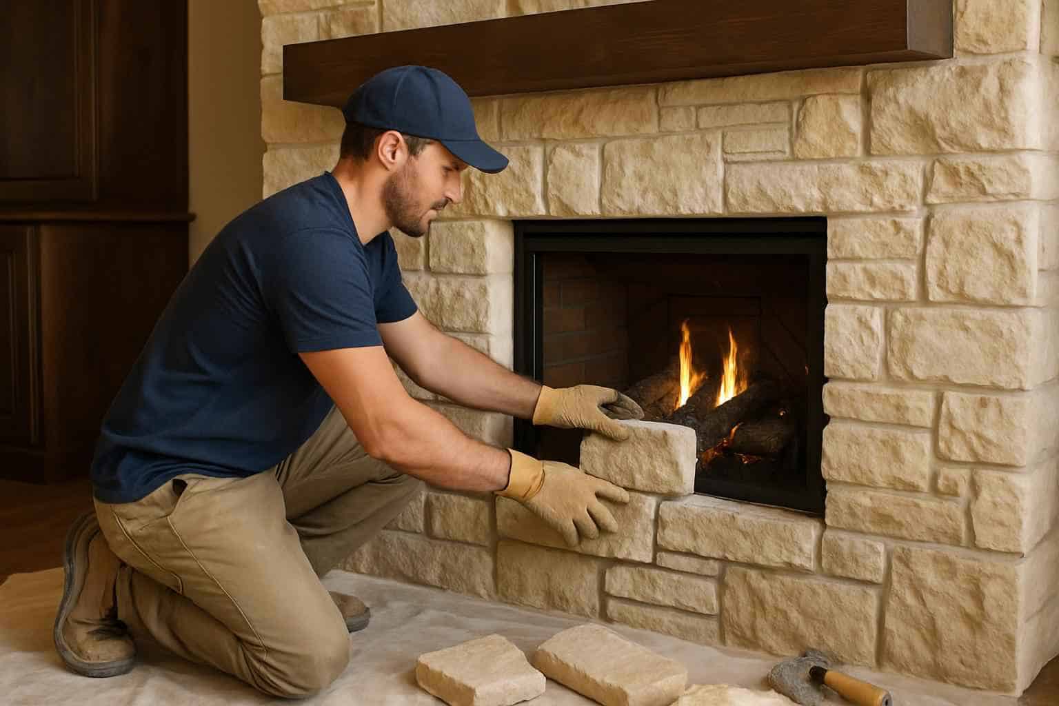 Stone Contractor In Blanco TX Stone Fireplace Surround Installer in Blanco TX