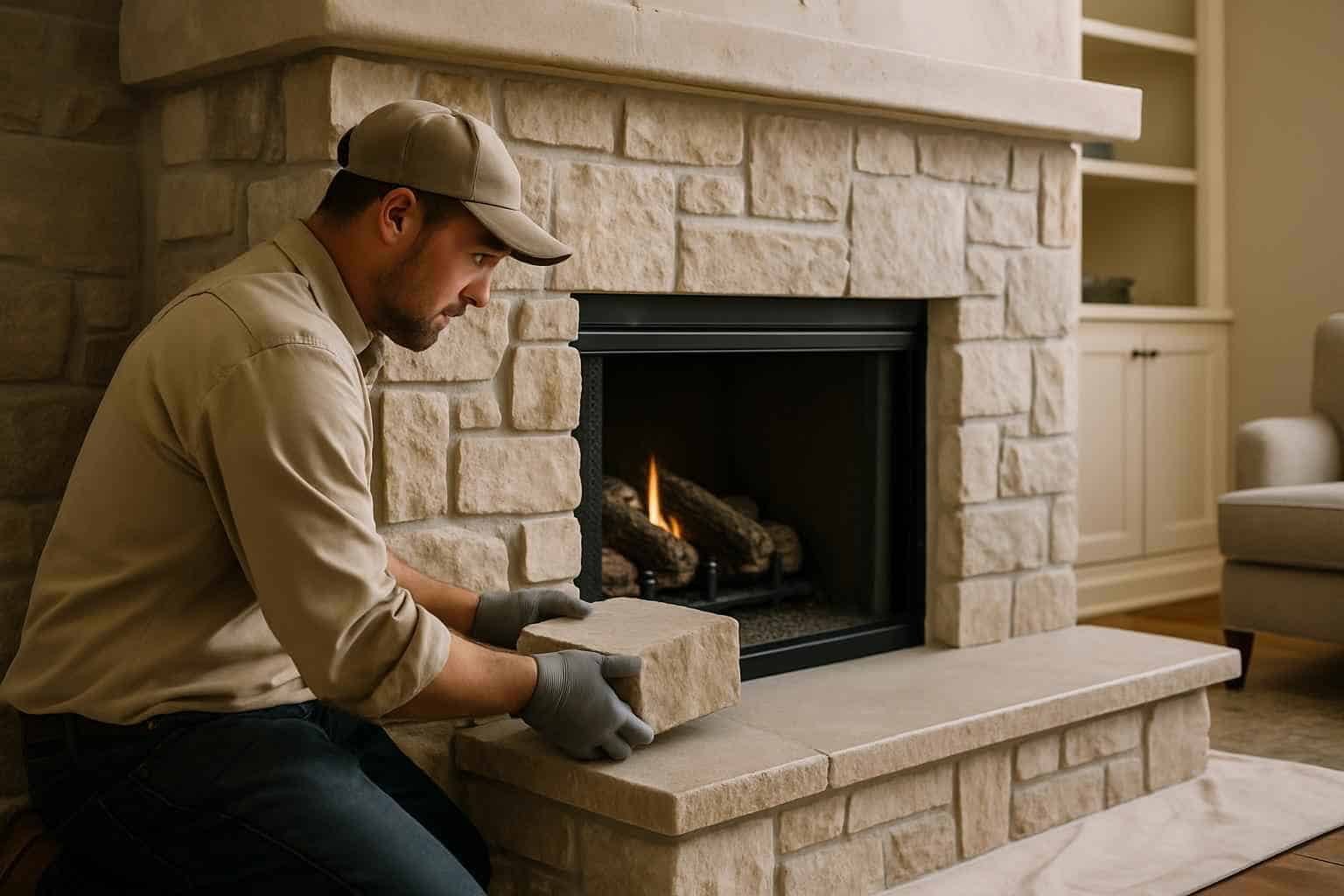 Stone Contractor In Center Point TX Stone Fireplace Surround Installer in Center Point TX
