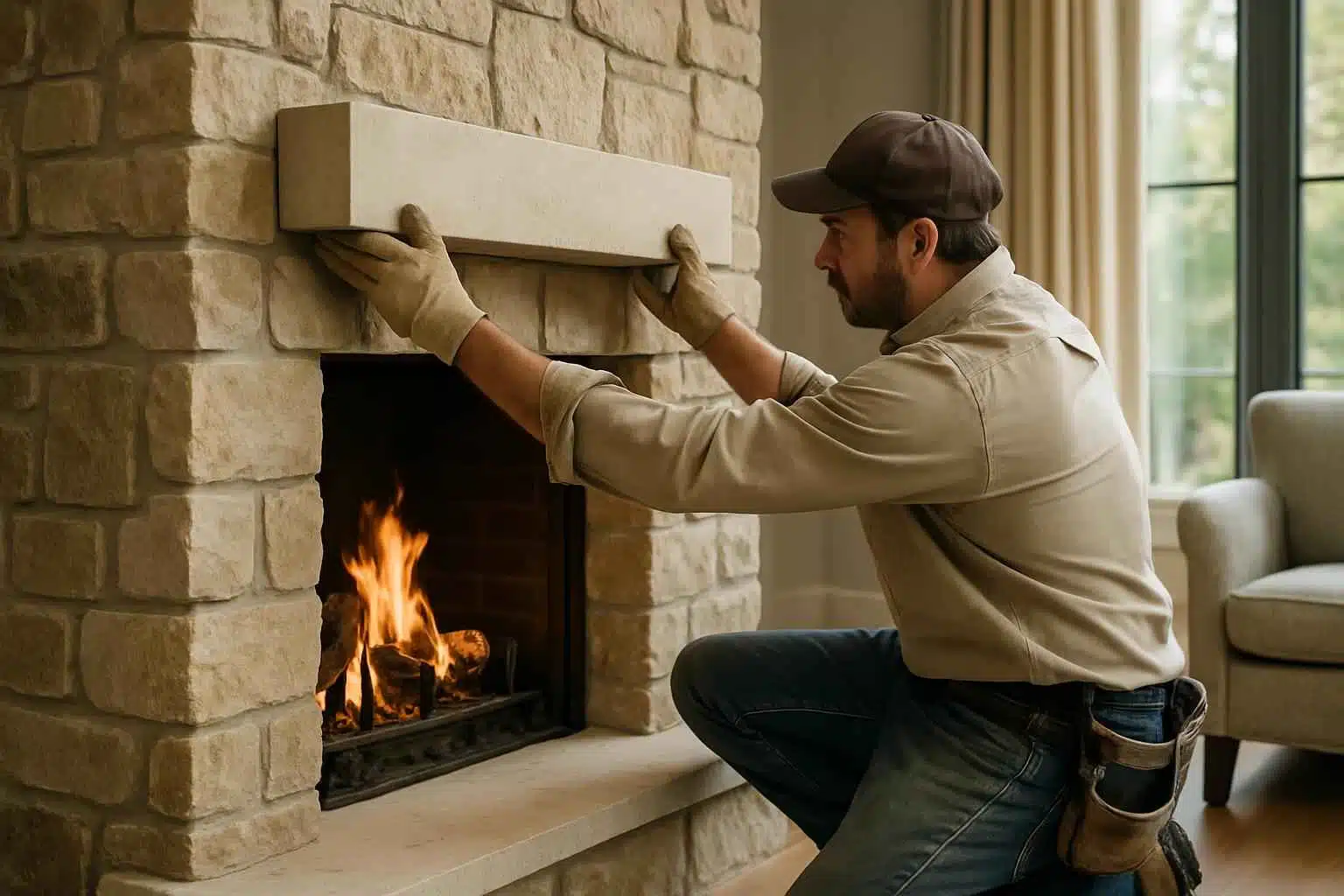 Stone Contractor In Ingram TX Stone Fireplace Surround Installer in Ingram TX