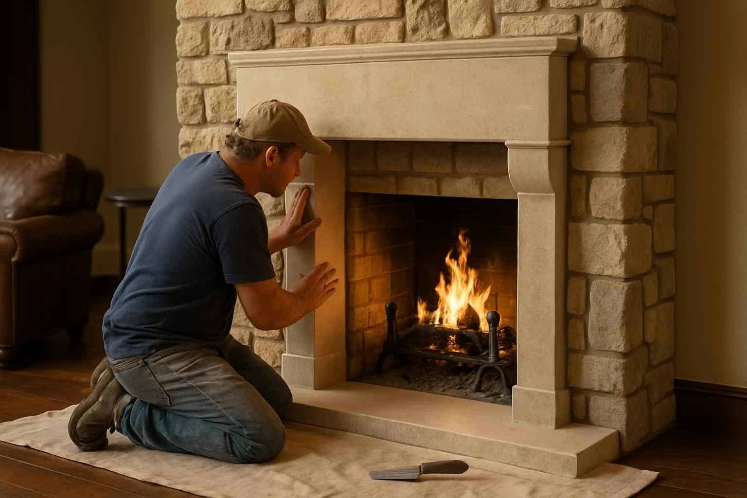Stone Fireplace Surround Installer in Johnson City TX