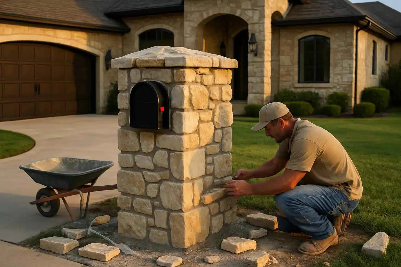 Stone Mailbox Masonry Service in Johnson City TX