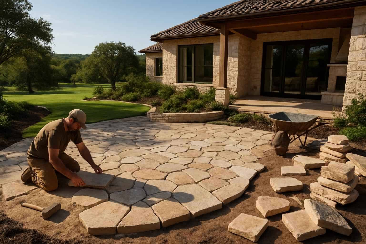 Stone Patio Installation Service in Johnson City TX