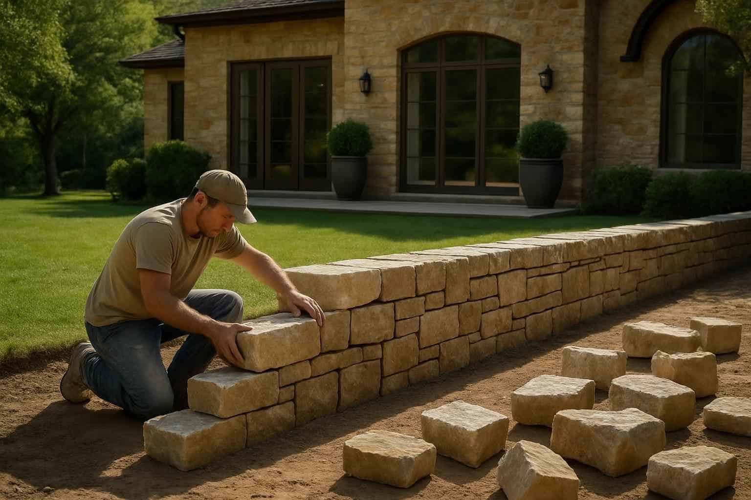 Stone Retaining Wall Builder in Ingram TX