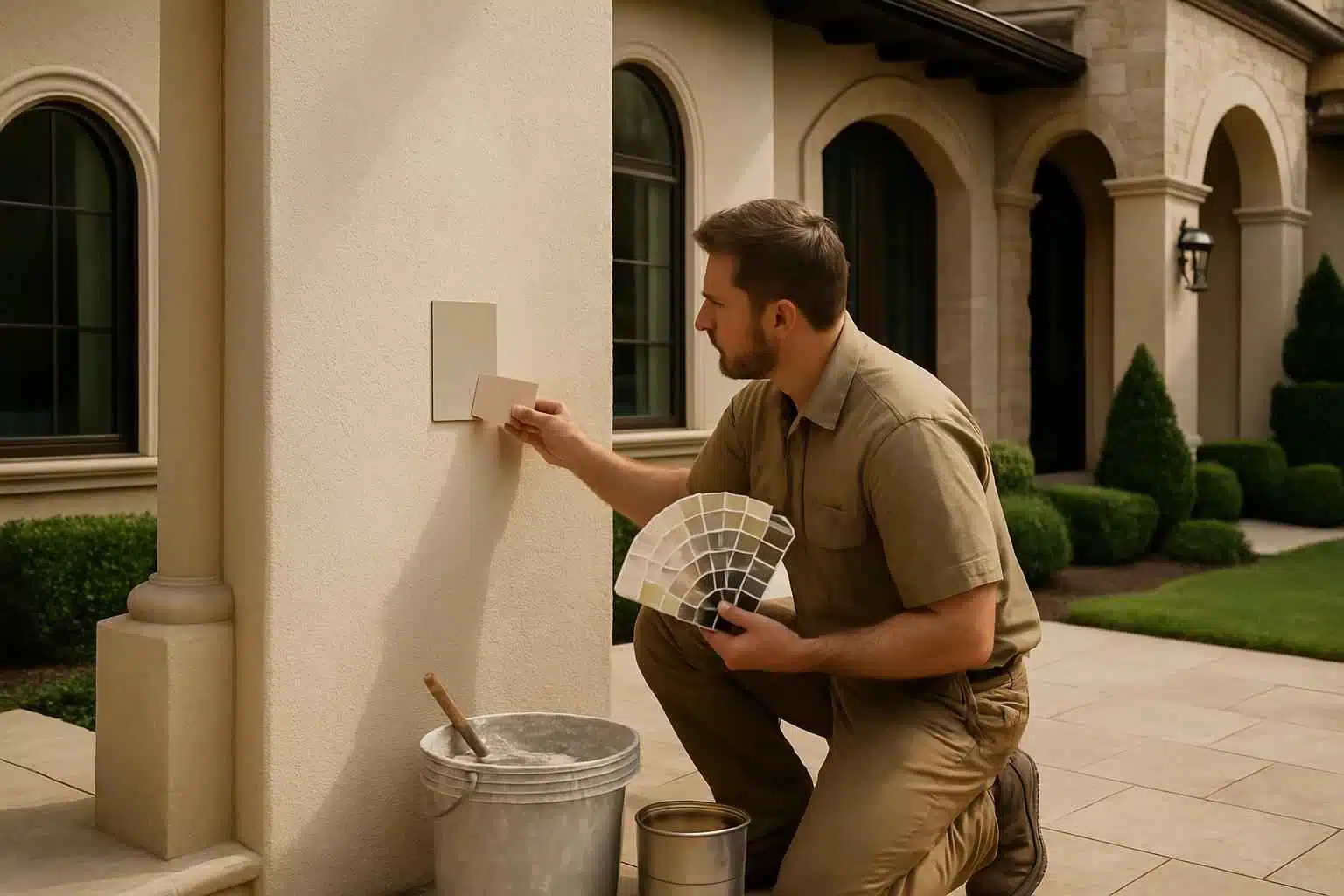Stucco Repair Contractor In Johnson City TX Stucco Color Match Service in Johnson City TX