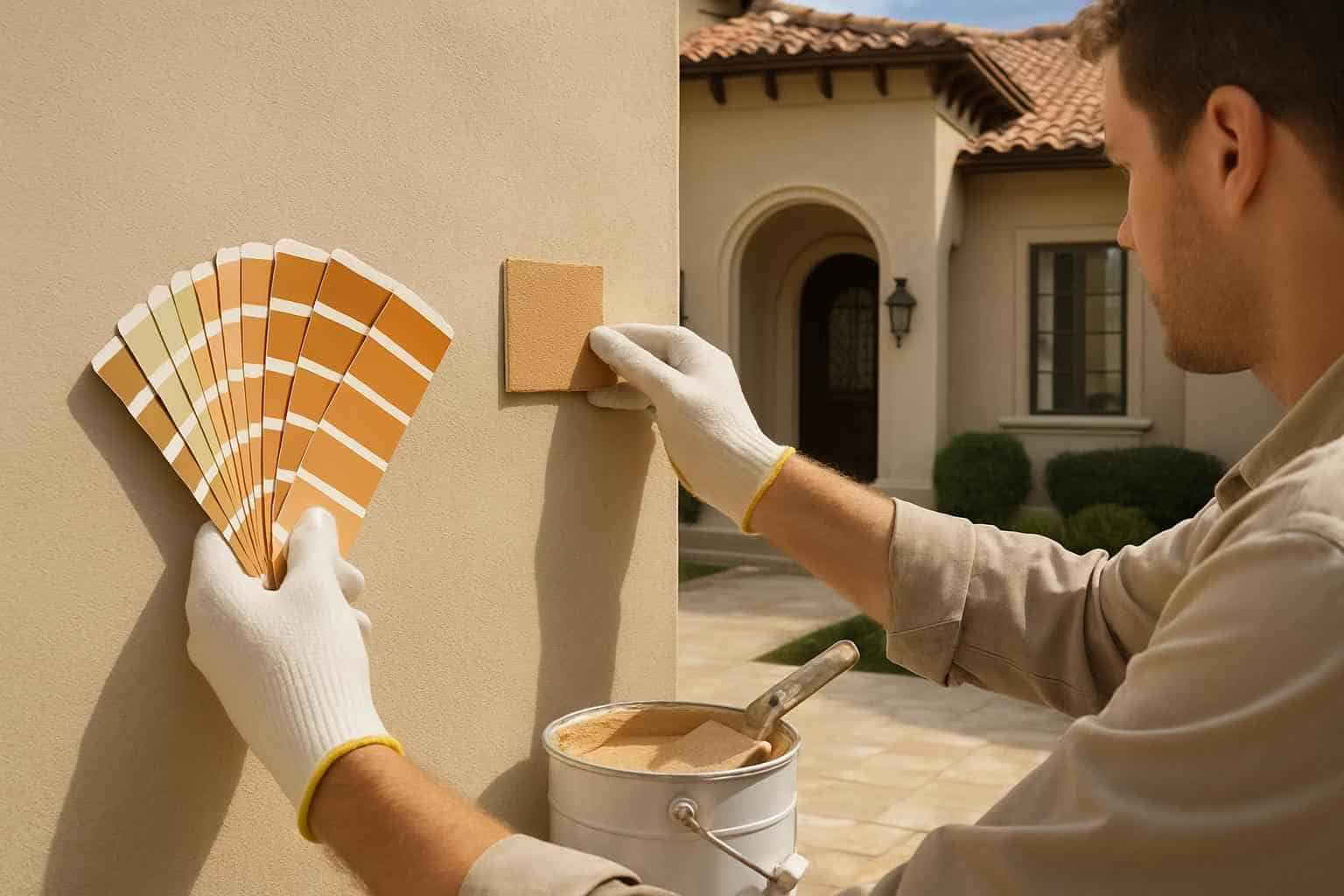 Stucco Repair Contractor In Waring TX Stucco Color Match Service in Waring TX