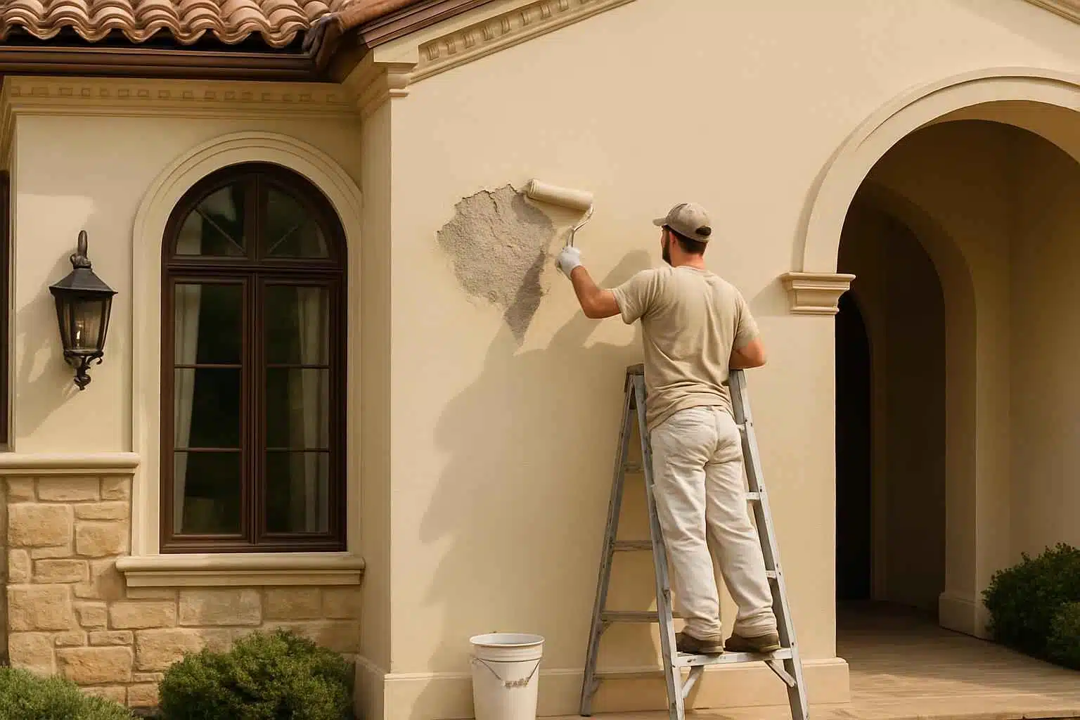 Stucco Repair Paint Service in Center Point TX
