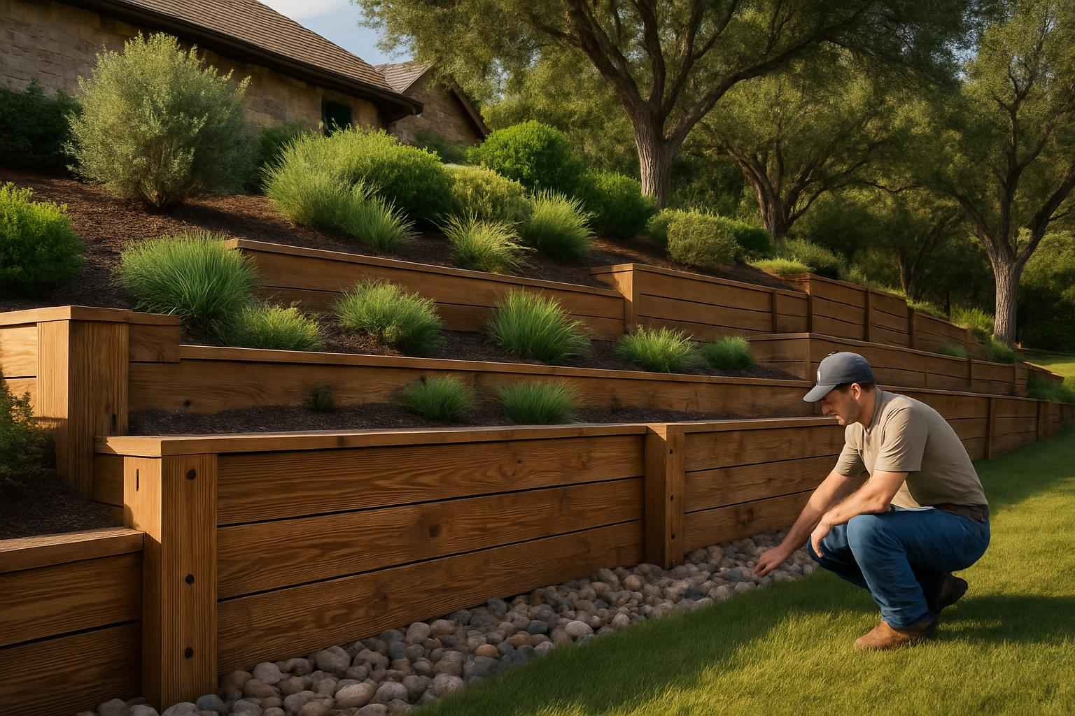 Retaining Wall Contractor In Camp Verde TX Timber Retaining Wall Builder in Camp Verde TX