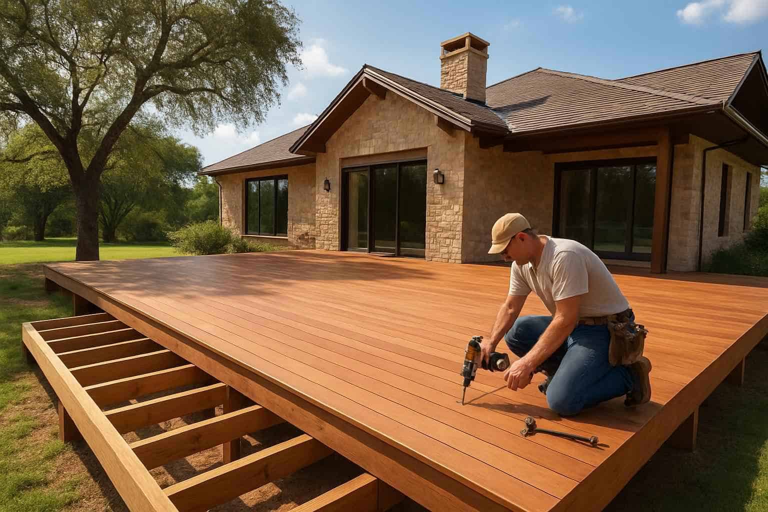 Wood Deck Builder in Waring TX