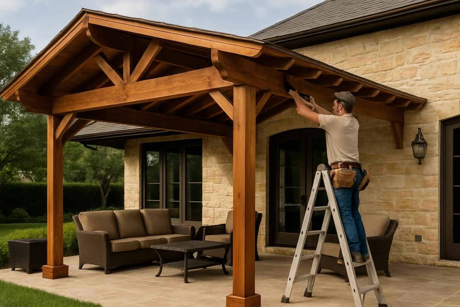 Wood Patio Cover Installer in Center Point TX