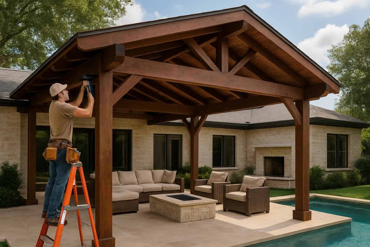 Wood Patio Cover Installer in Johnson City TX