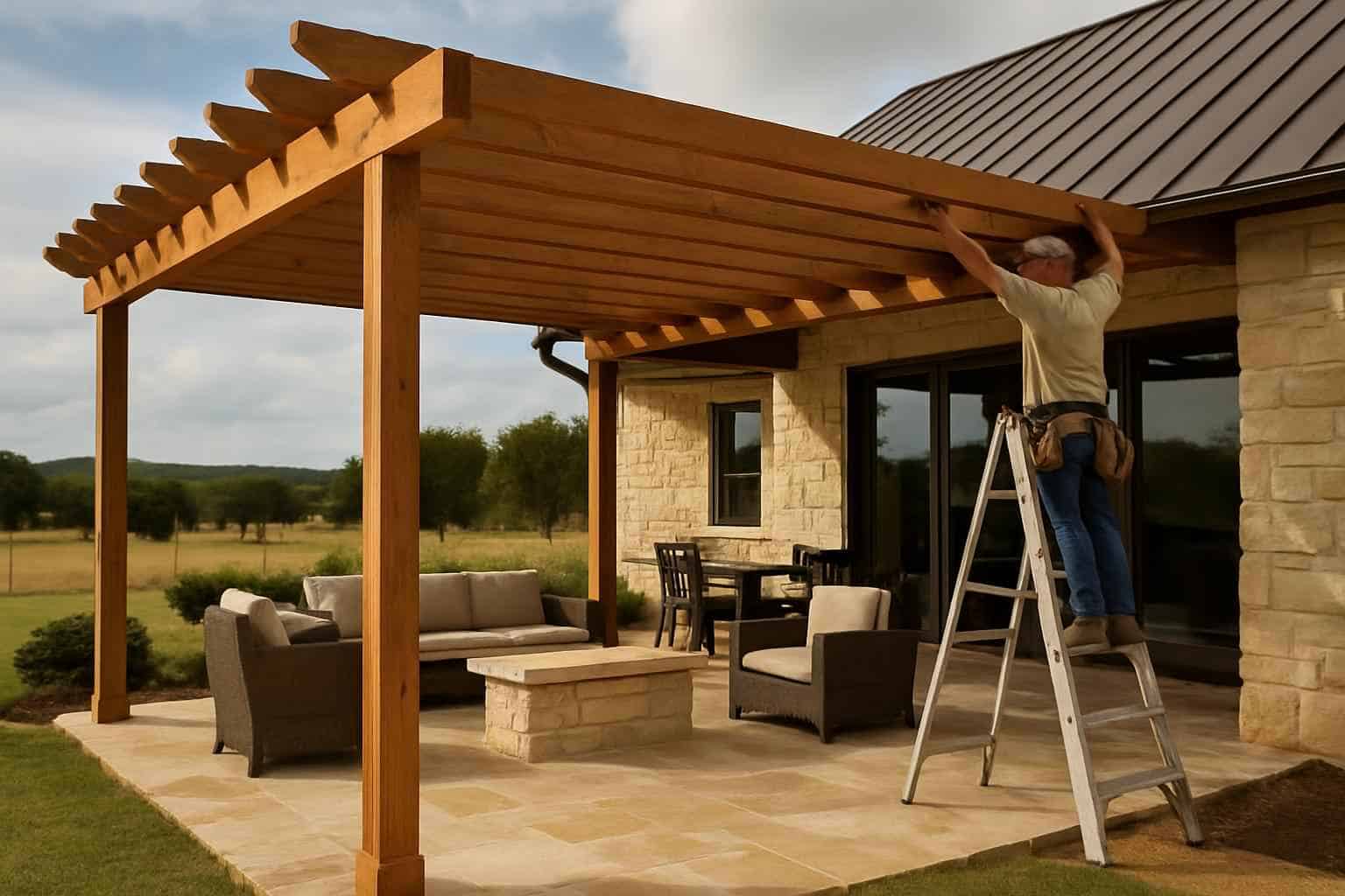 Wood Patio Cover Installer in Sisterdale TX