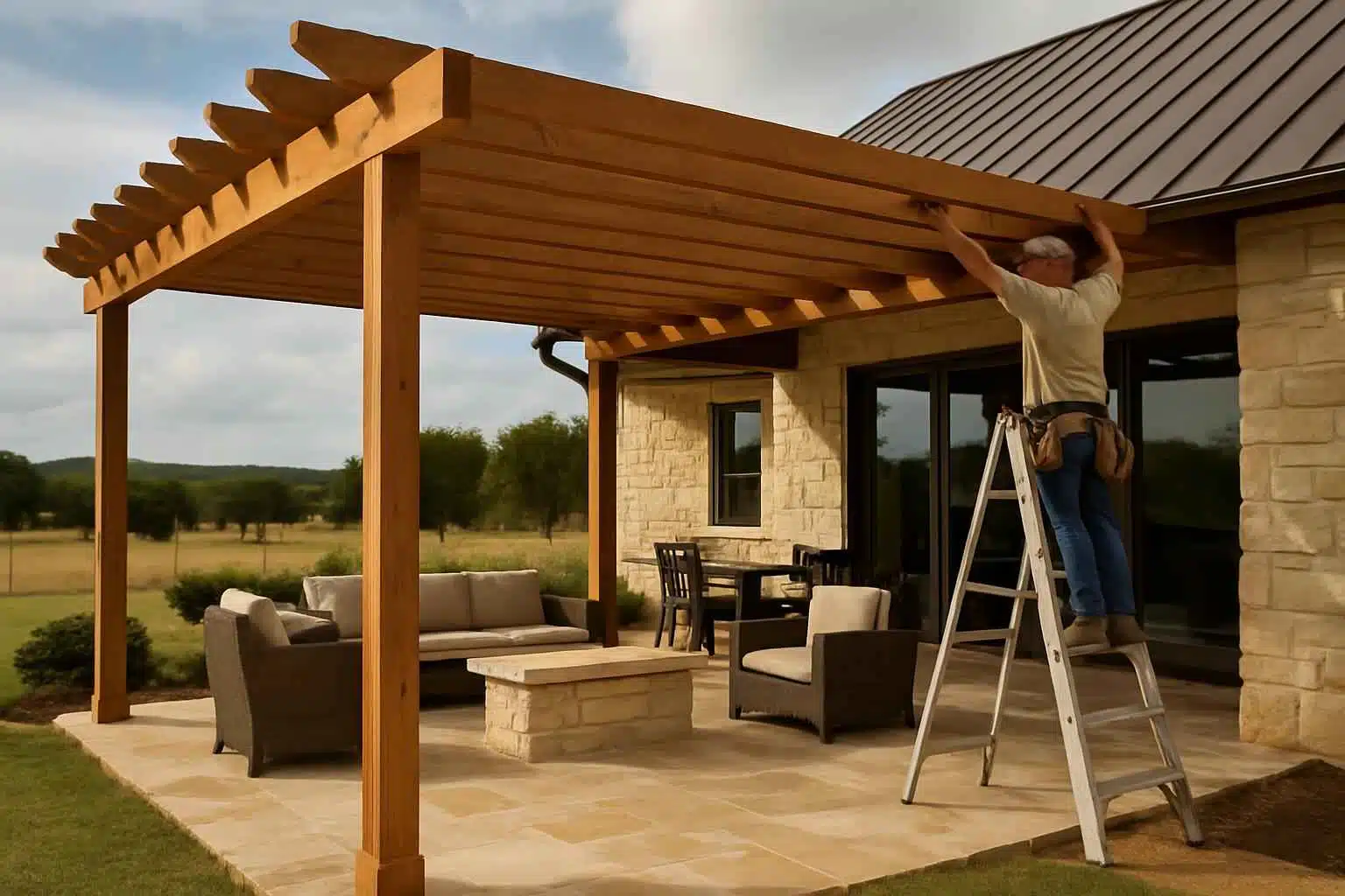Patio Cover Installation Contractor In Sisterdale TX Wood Patio Cover Installer in Sisterdale TX