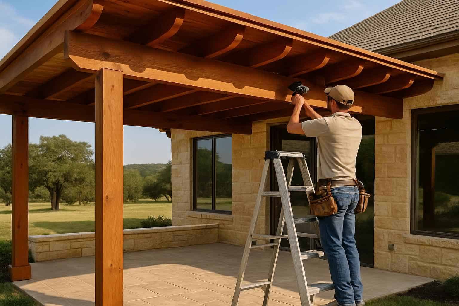 Wood Patio Cover Installer in Waring TX