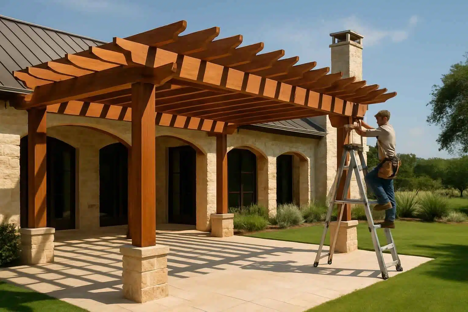 Wood Pergola Builder in Waring TX