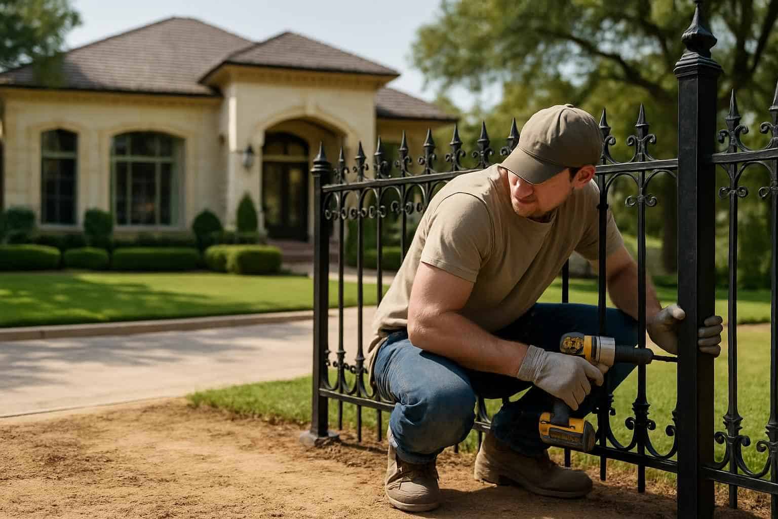 Wrought Iron Fence Installer in Waring TX