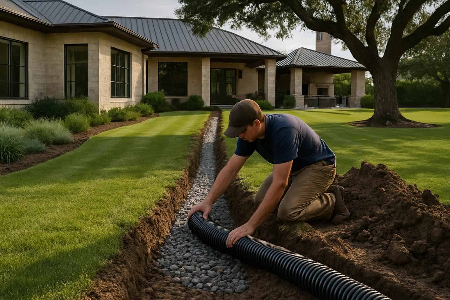 Drainage Solutions Contractor In Blanco TX Yard Drainage Company in Blanco TX