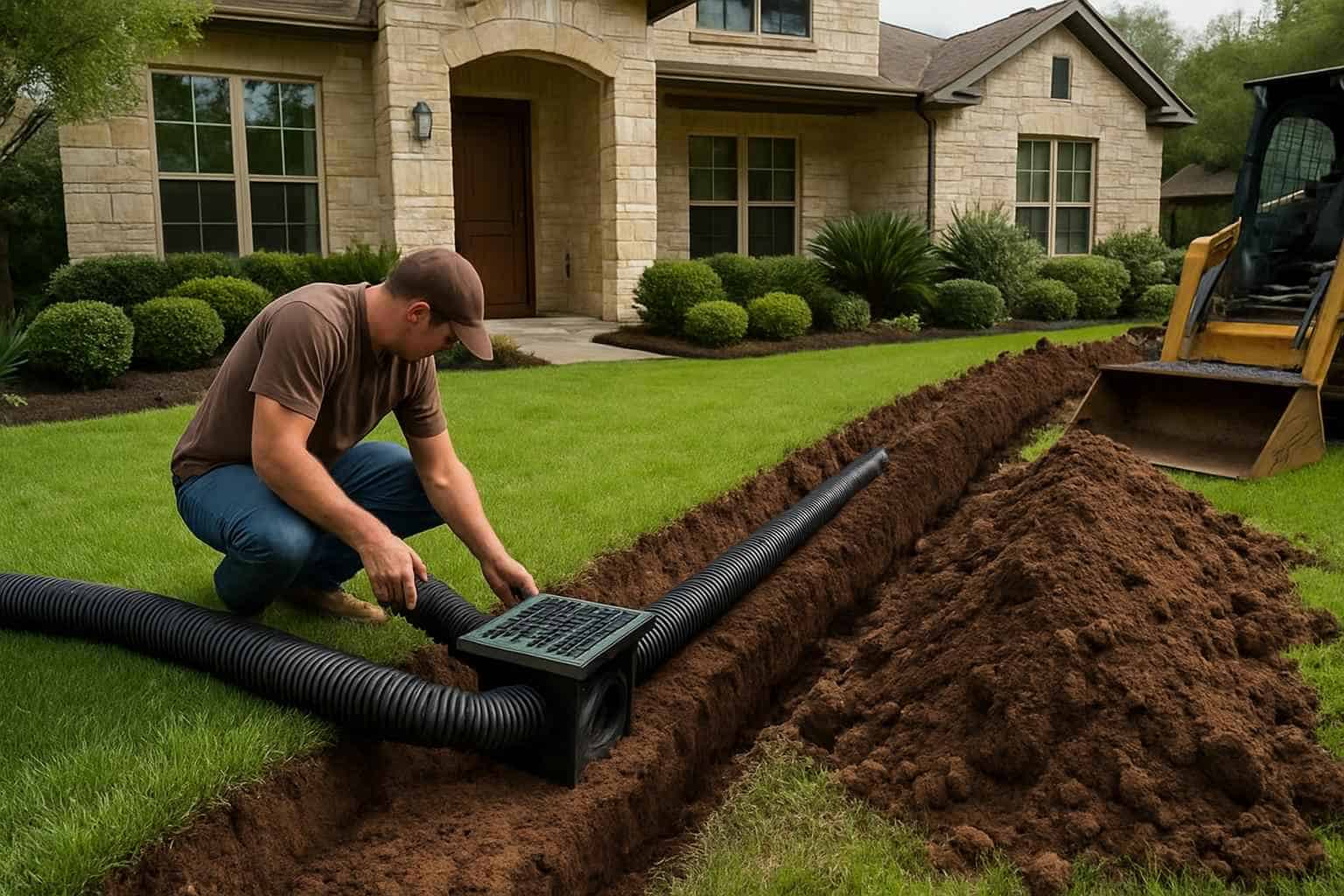 Yard Drainage Company in Ingram TX