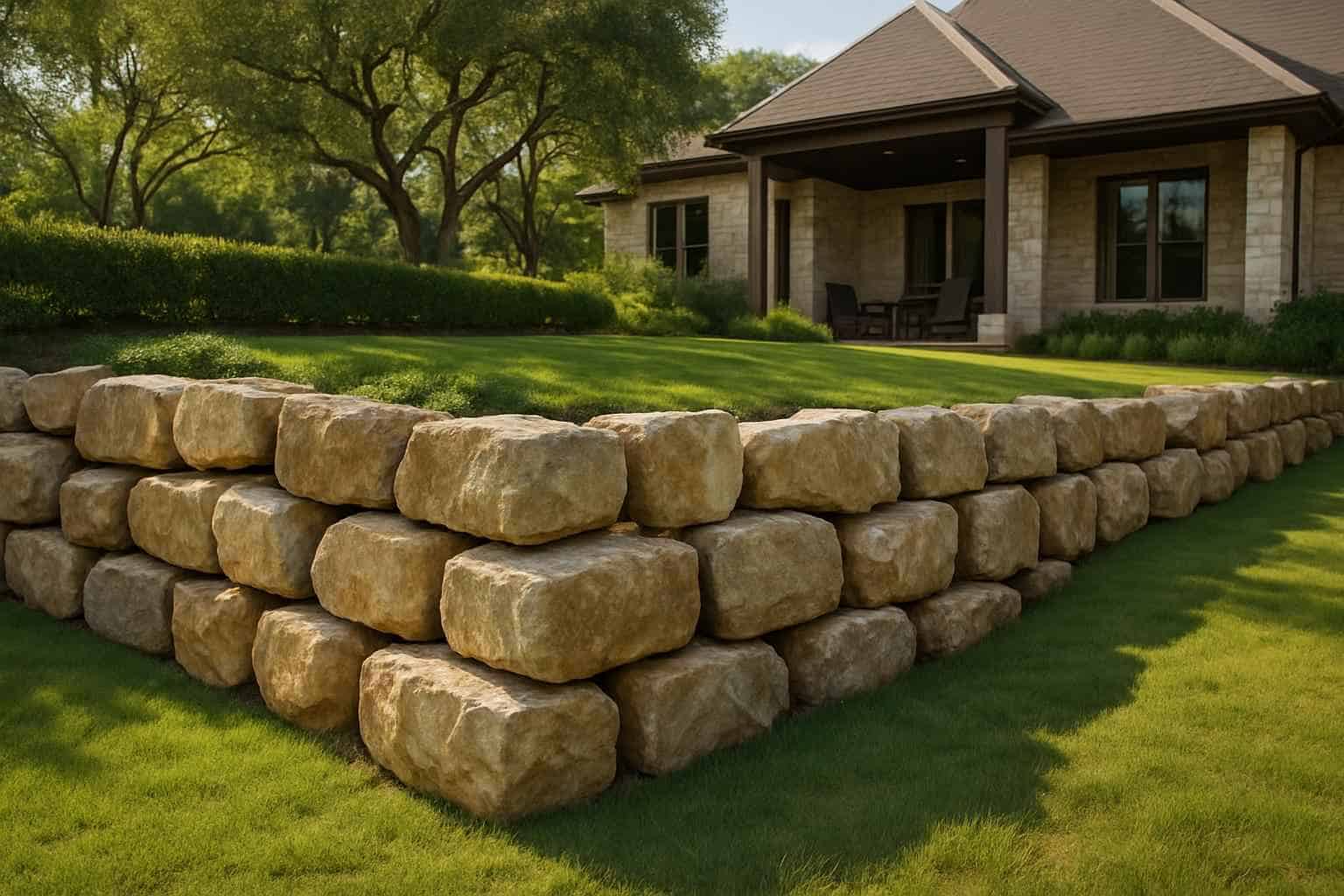 Boulder Retaining Wall Builder in Cypress Mill TX