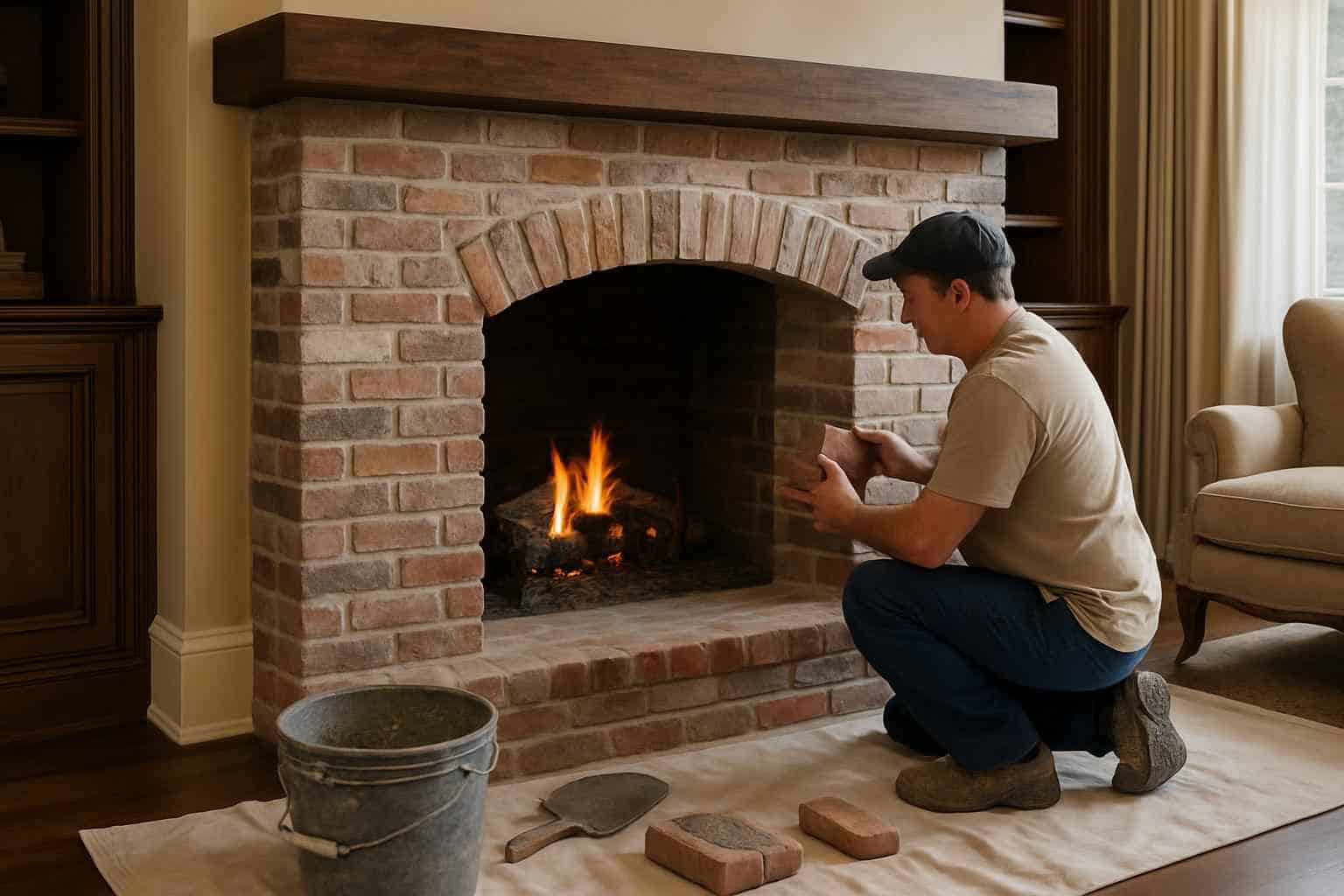 Brick Fireplace Surround Installer in Boerne TX