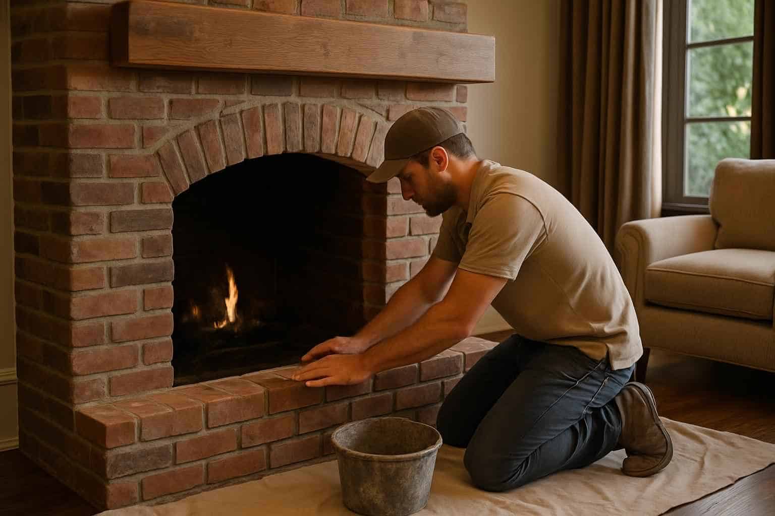 Brick Fireplace Surround Installer in Hunt TX