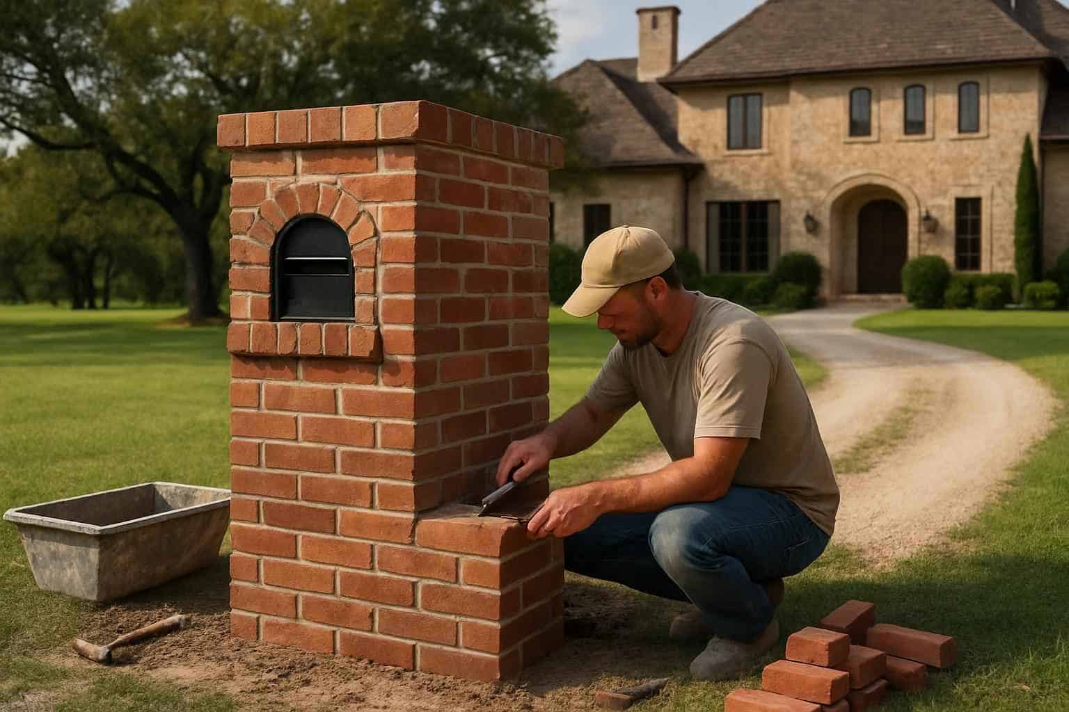 Brick Mailbox Builder in Hunt TX