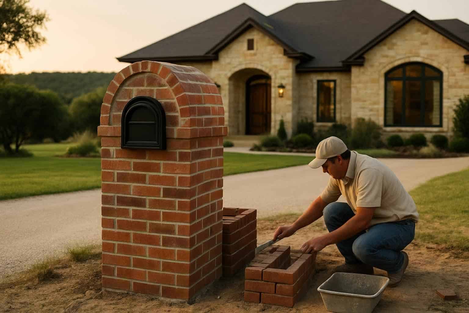 Brick Mailbox Builder in Round Mountain TX