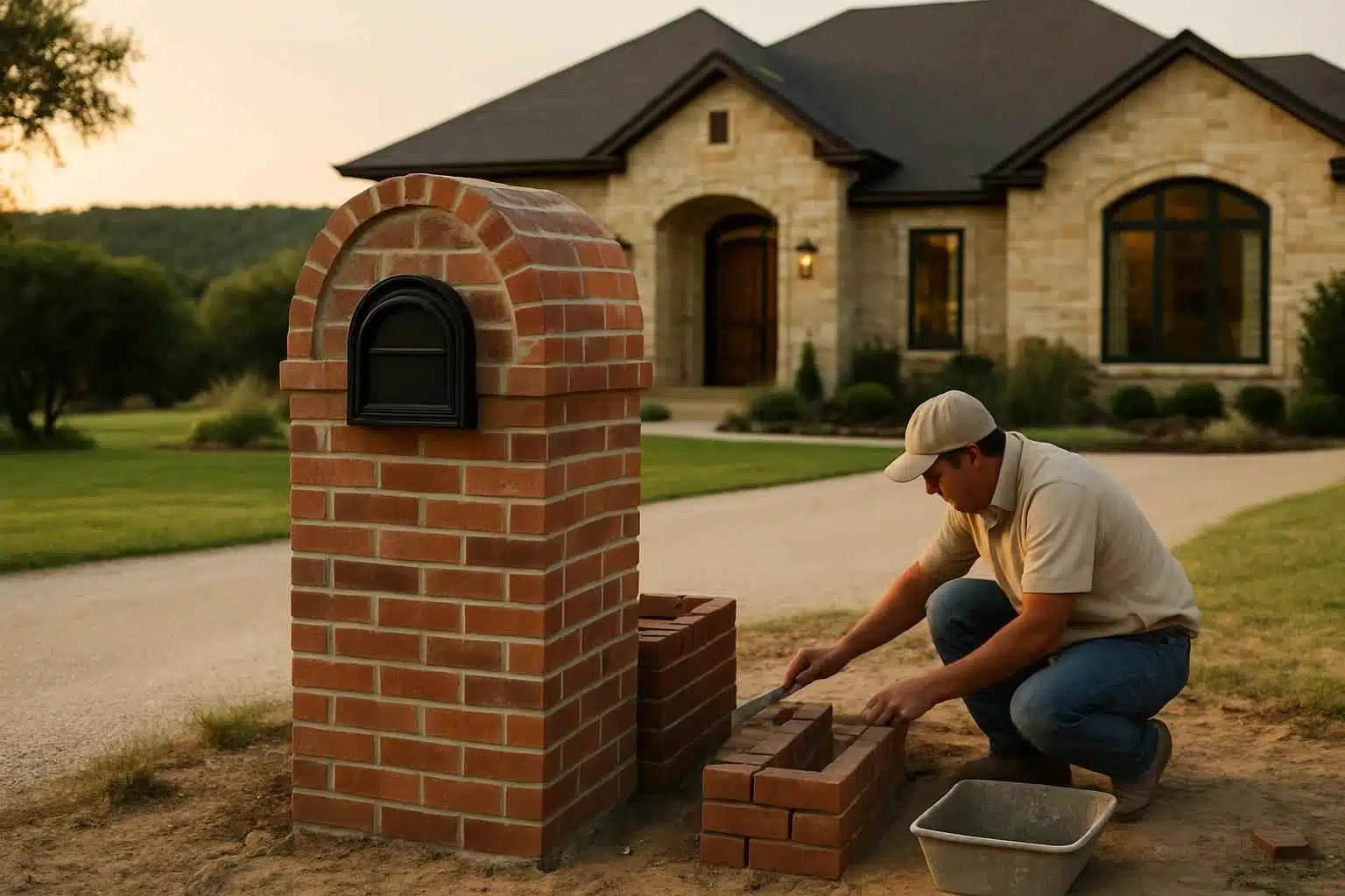 Brick Mailbox Builder in Round Mountain TX