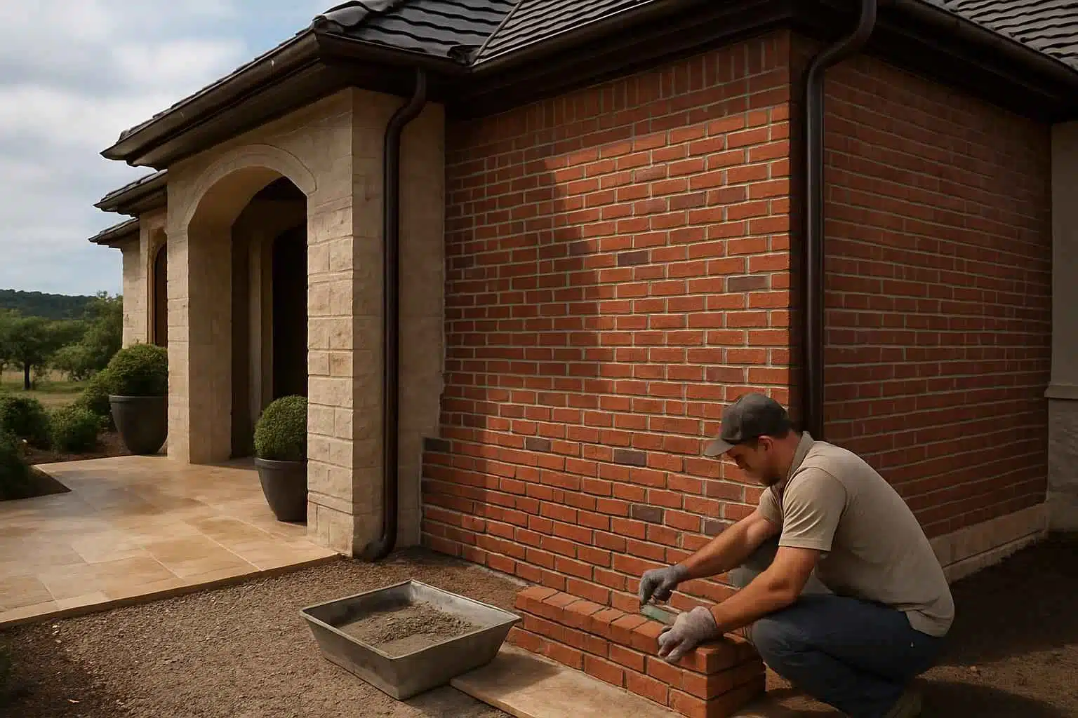 Brick Veneer Installation Service in Round Mountain TX