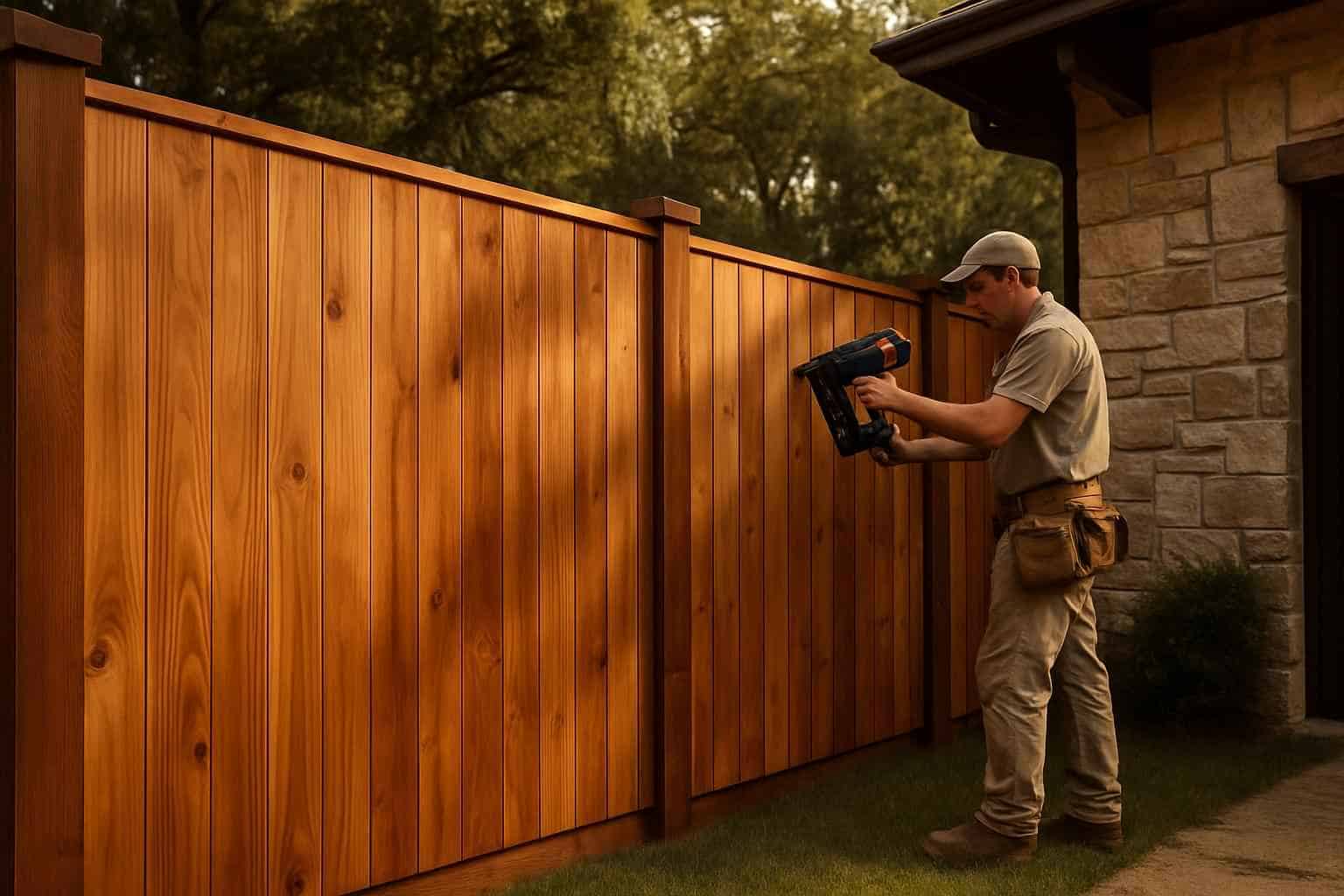 Cedar Fence Contractor in Hunt TX