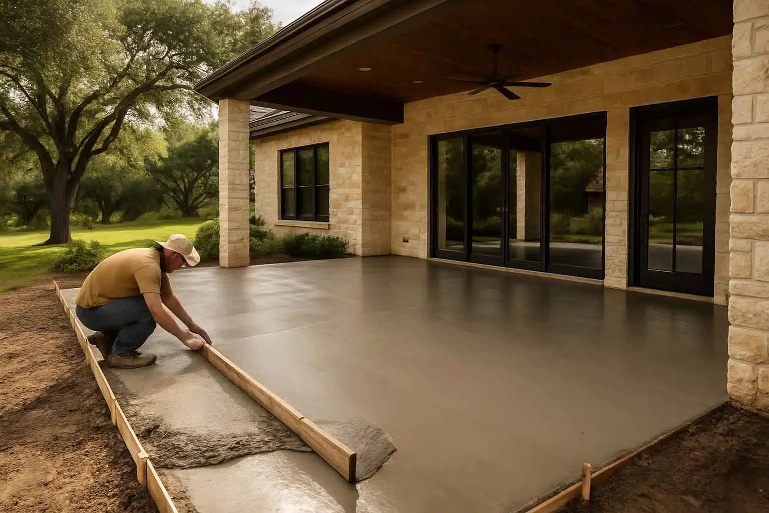 Concrete Patio Installation Service in Kendalia TX