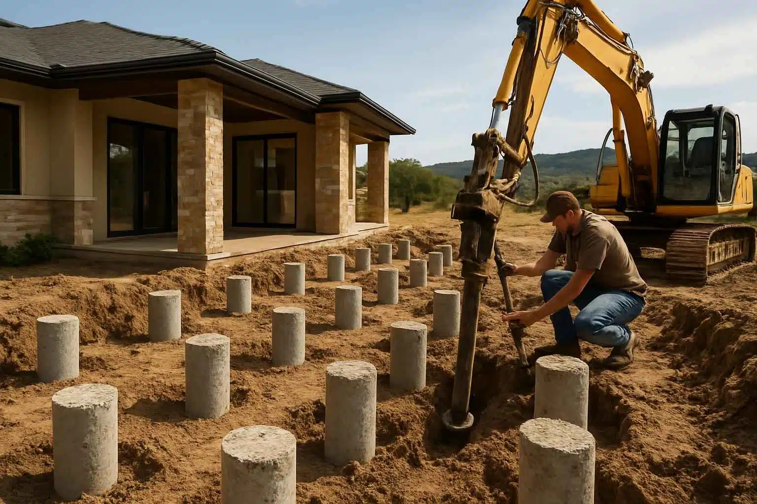 Concrete Pier Installation Contractor in Round Mountain TX