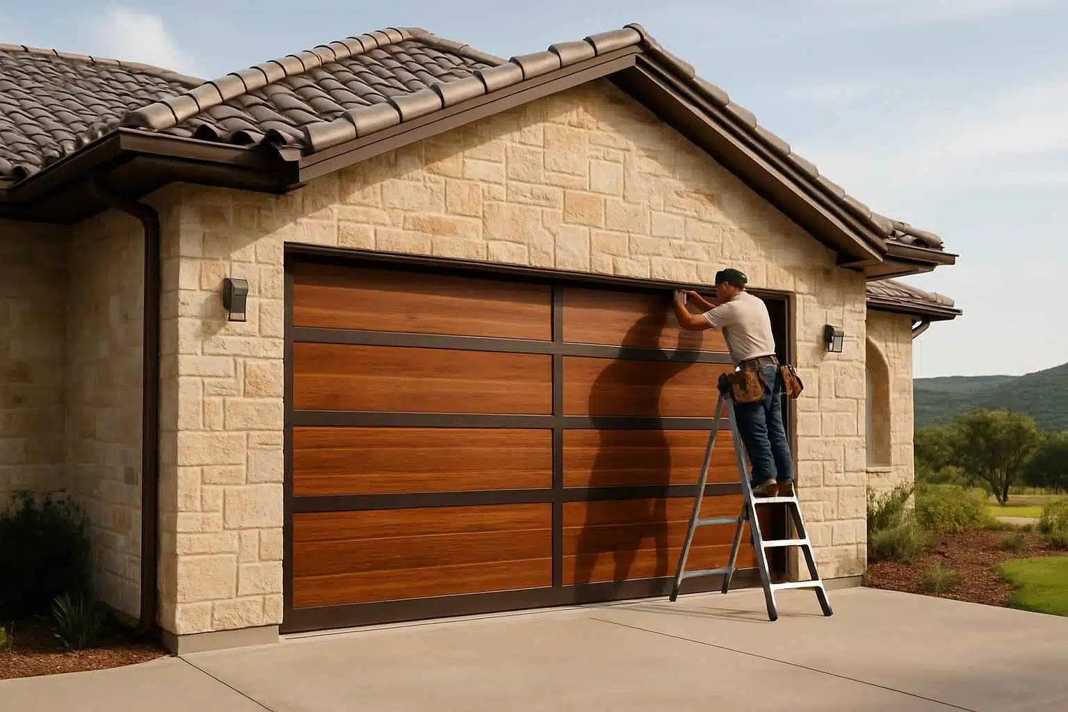 Garage Door Installation Contractor In Round Mountain TX Custom Garage Door Installation in Round Mountain TX