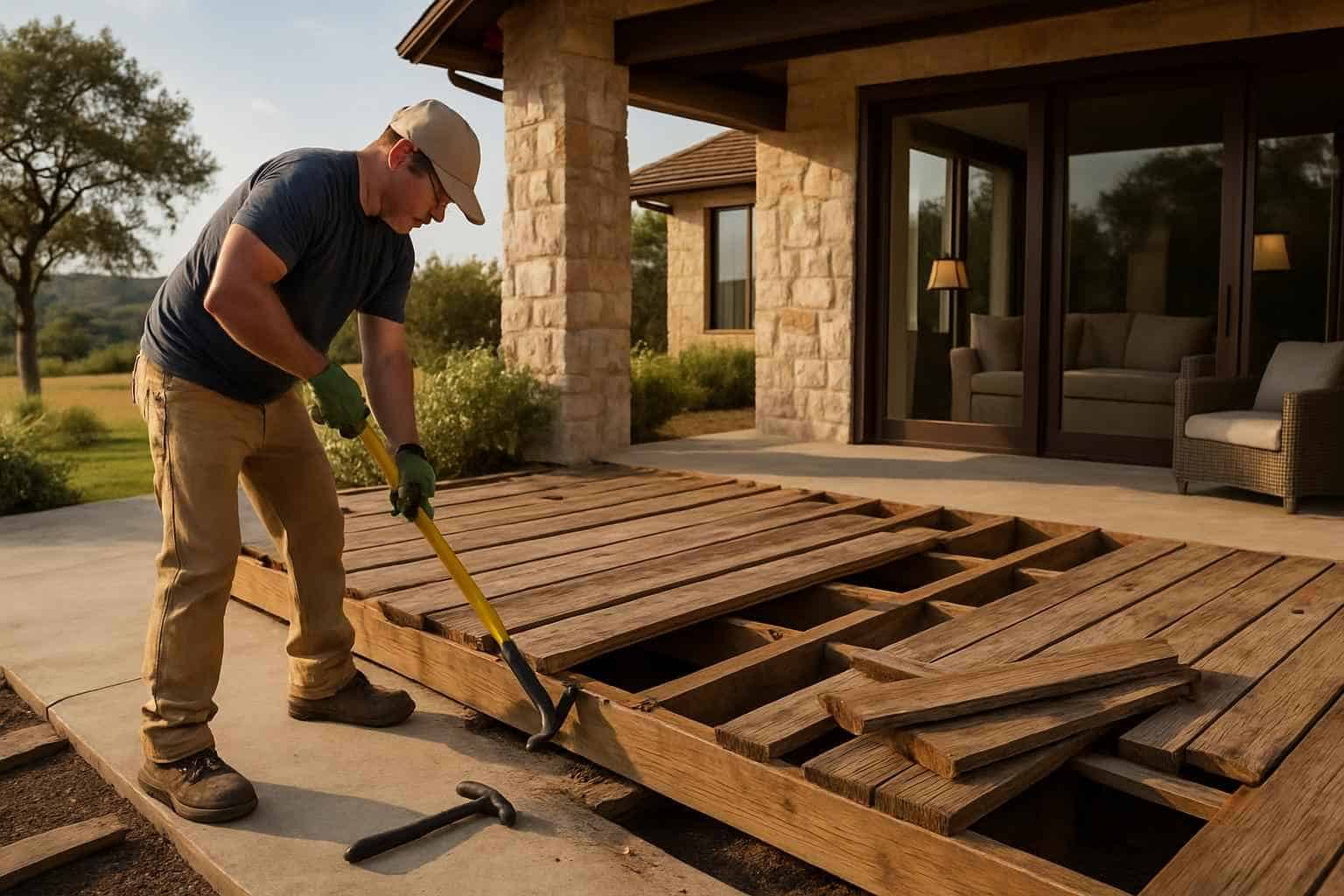 Deck Demolition Prep Service in Round Mountain TX