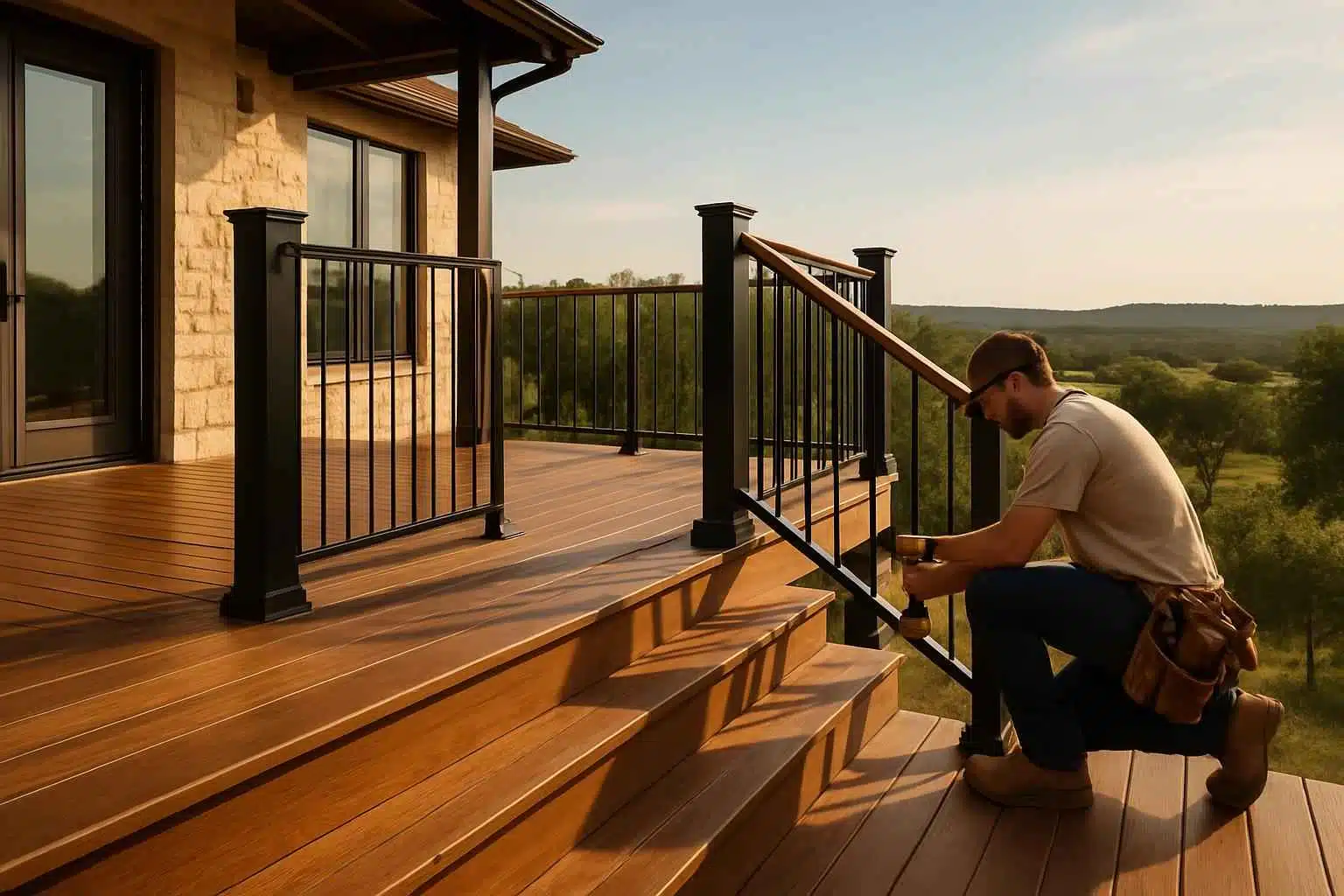 Deck Construction Contractor In Round Mountain TX Deck Stair Railing Installer in Round Mountain TX