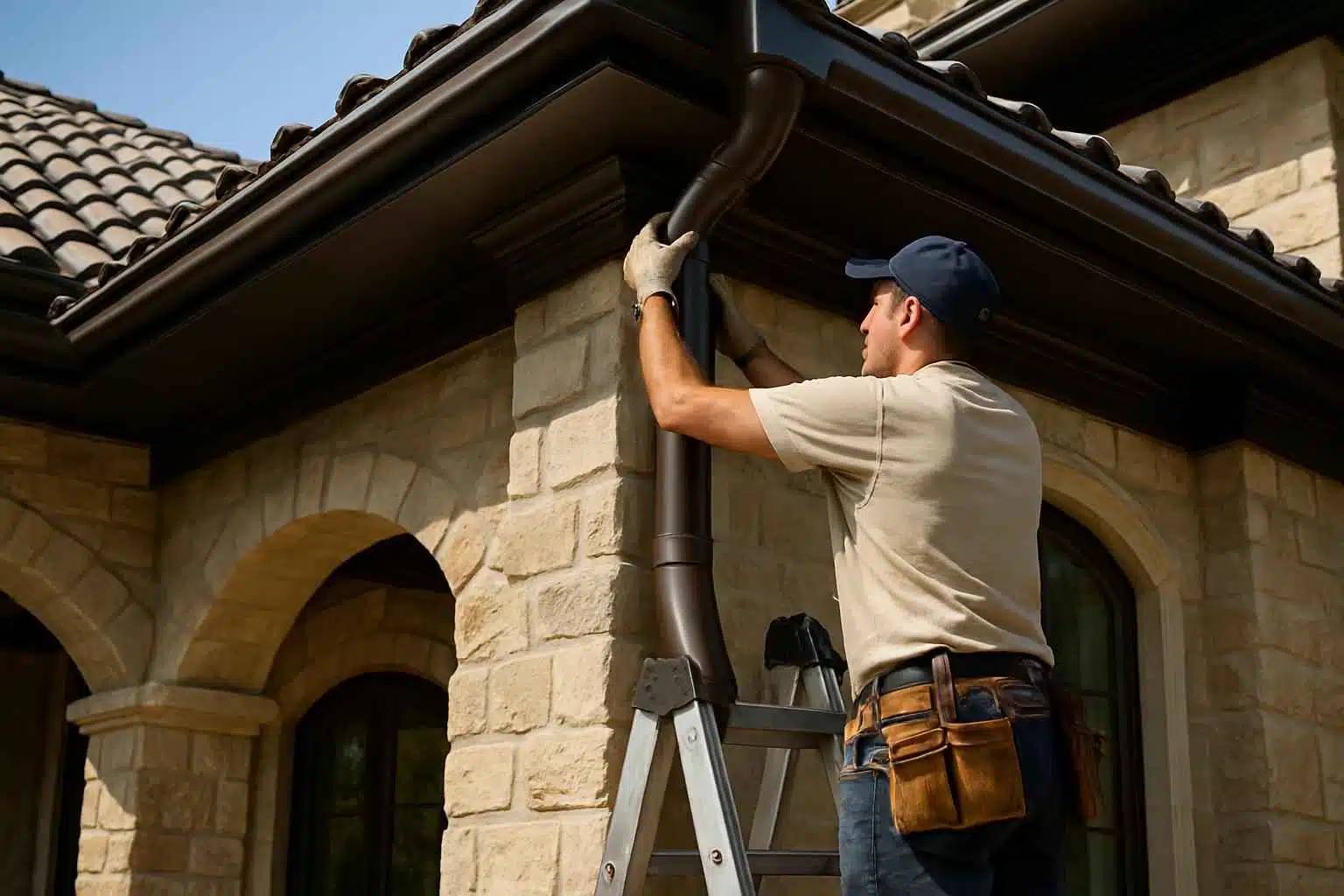 Gutter Installation Contractor In Hunt TX Downspout Installation Service in Hunt TX