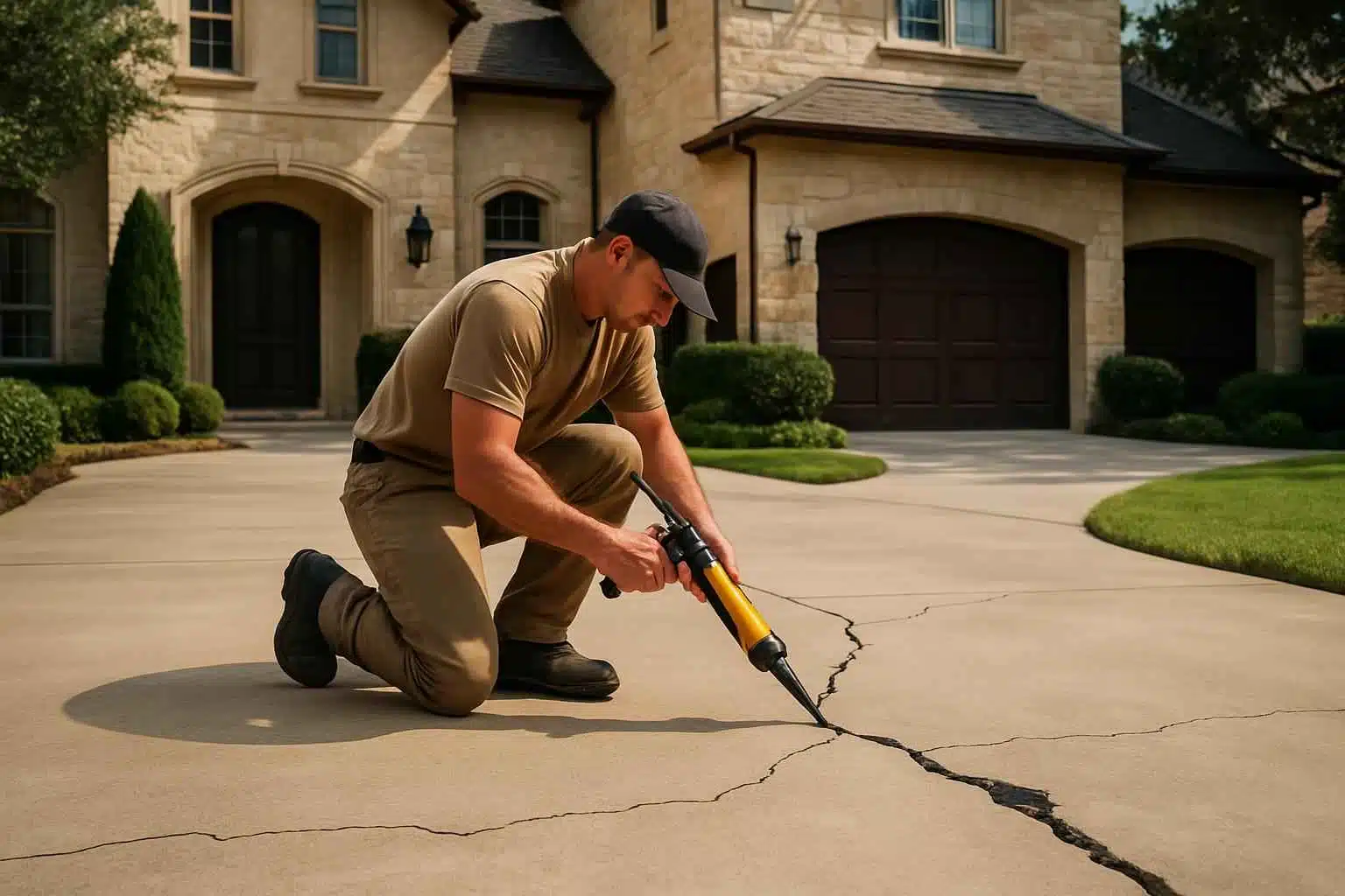 Driveway Crack Repair Service in Cypress Mill TX