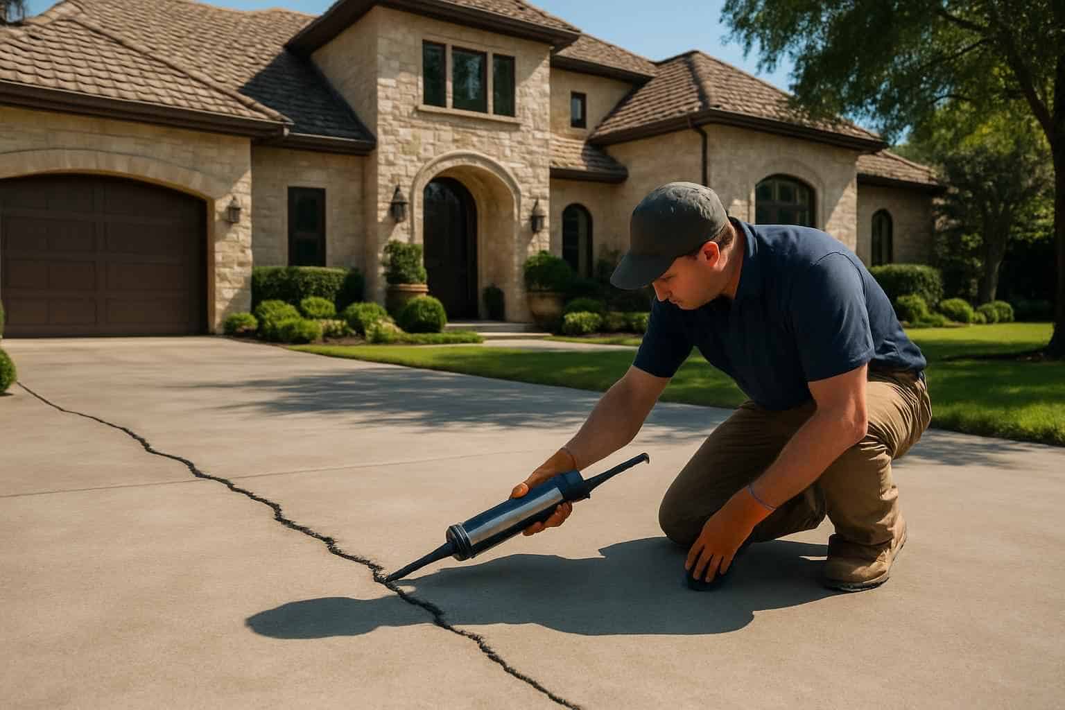 Driveway Crack Repair Service in Hunt TX