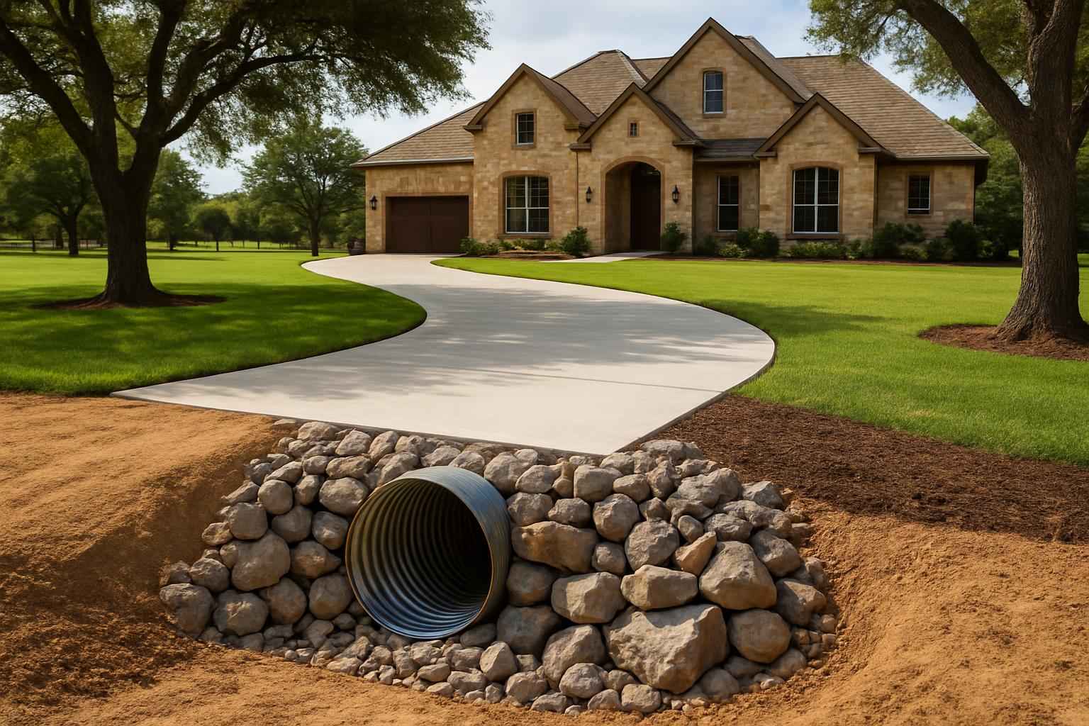 Drainage Solutions Contractor In Cypress Mill TX Driveway Culvert Installation Service in Cypress Mill TX