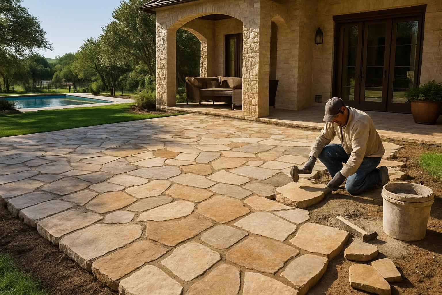 Flagstone Patio Installer in Boerne TX