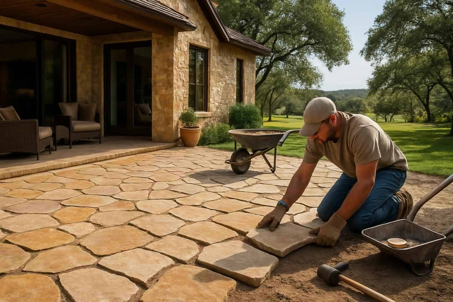 Patio Construction Contractor In Kendalia TX Flagstone Patio Installer in Kendalia TX