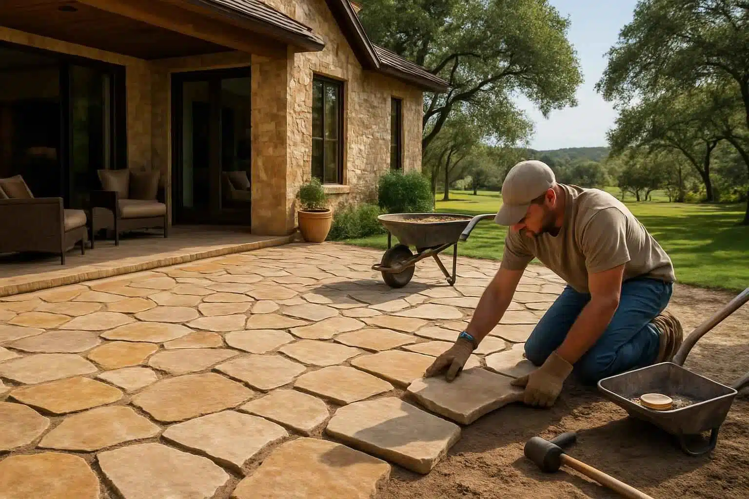 Flagstone Patio Installer in Kendalia TX