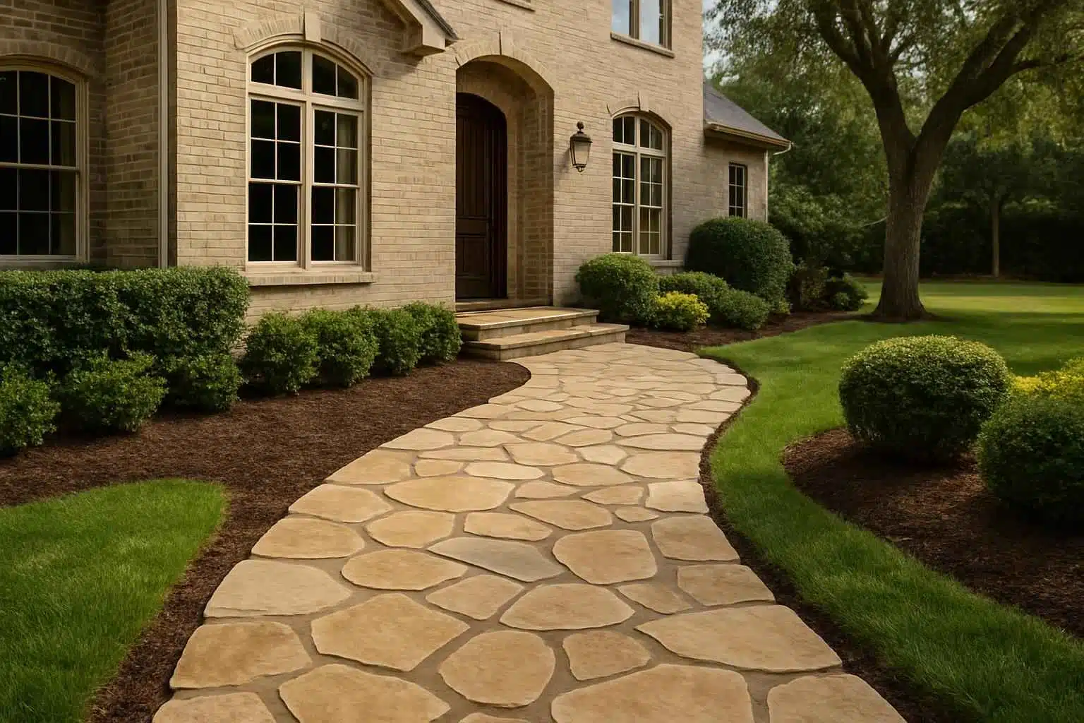 Flagstone Walkway Installer in Cypress Mill TX