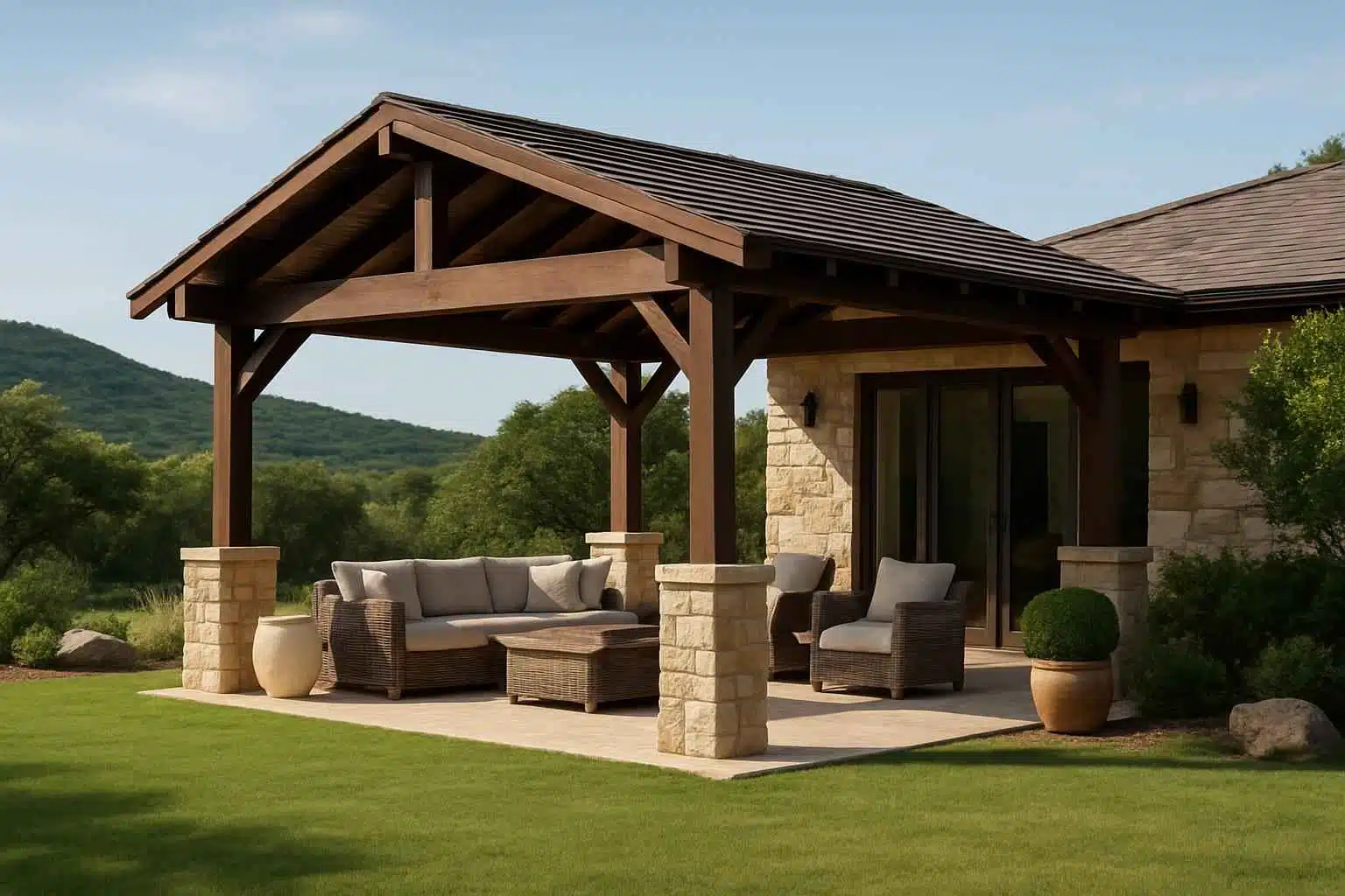 Patio Cover Installation Contractor In Round Mountain TX Freestanding Patio Cover Contractor in Round Mountain TX