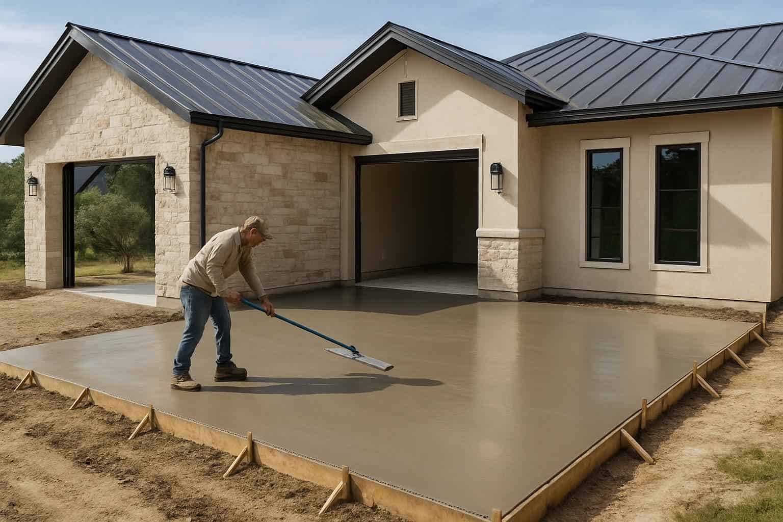 Garage Slab Installation Service in Round Mountain TX