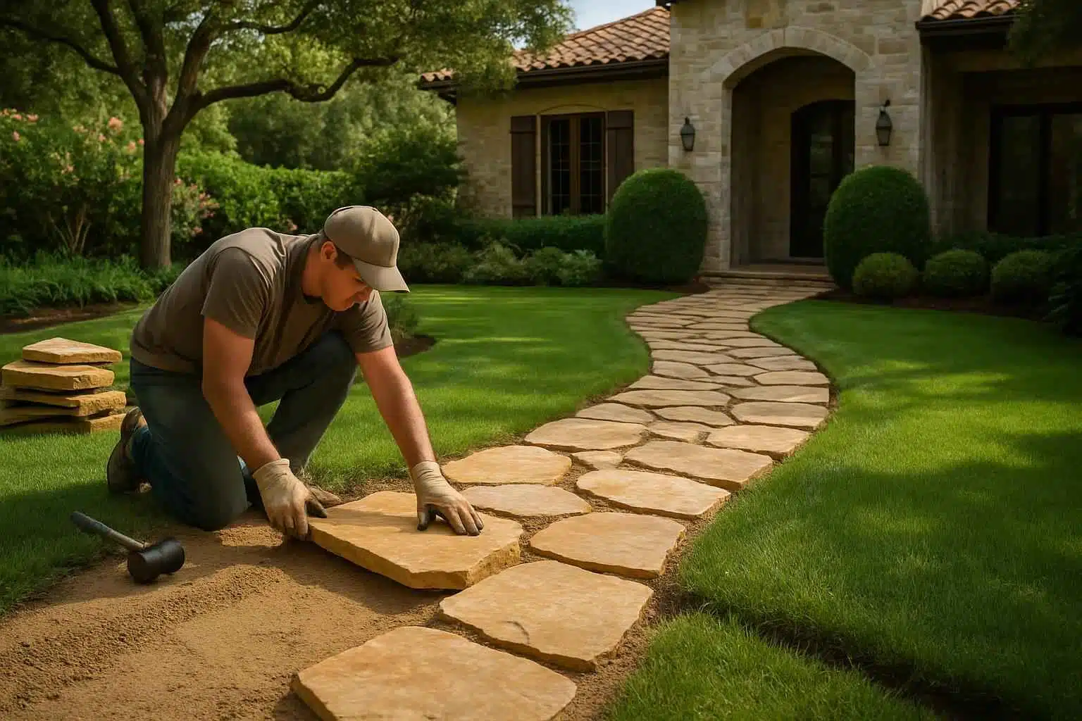 Garden Path Installation Service in Hunt TX