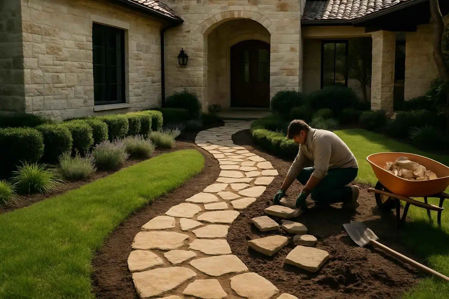 Garden Path Installation Service in Round Mountain TX