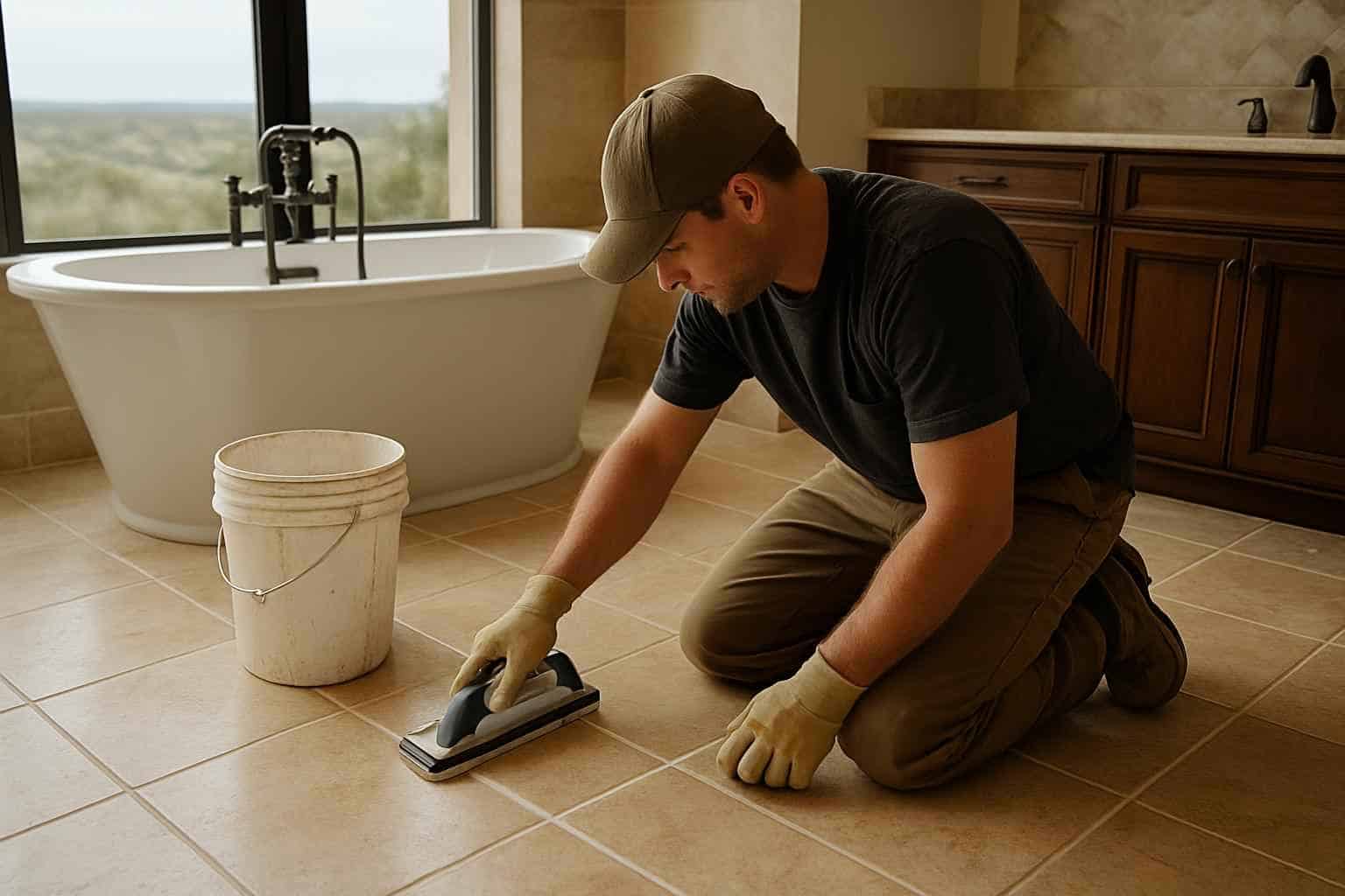 Grout Repair Sealing Service in Round Mountain TX